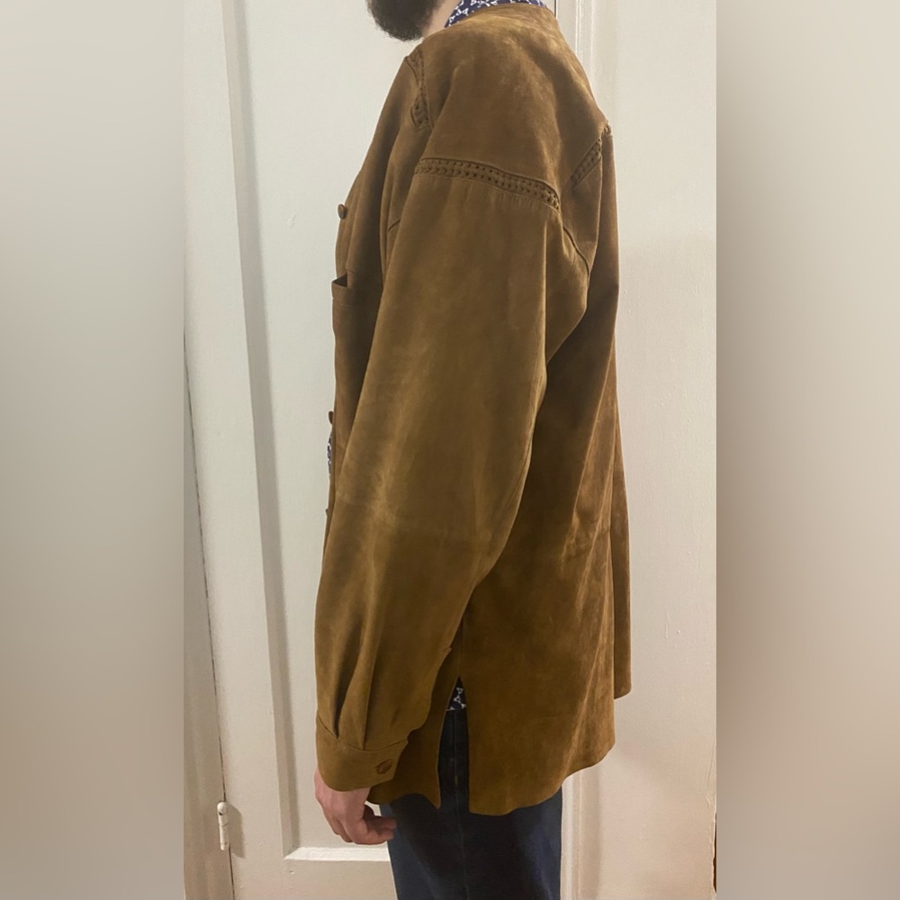 Vintage Western Jacket with Braided Shoulder Detail - Size 46